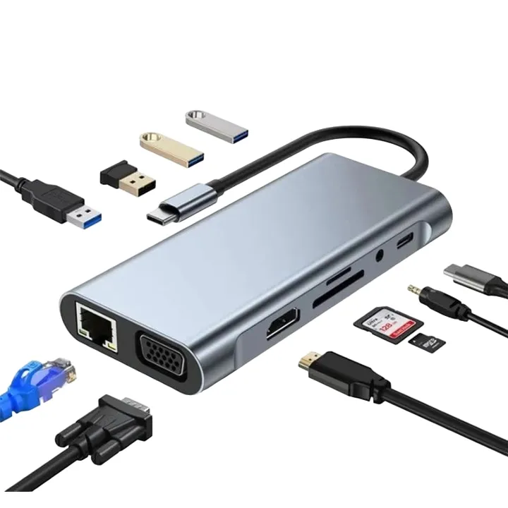 Hub Adaptor Multiport 11 in 1 USB-C 3.1 Staryon®