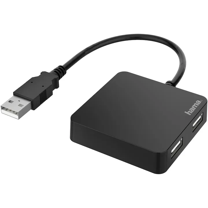 Hub Hama 4 porturi USB 2.0, 480 Mbit/s