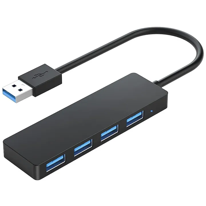 Hub USB 3.0, Vaxiuja, 4 Porturi, 5 Gbps