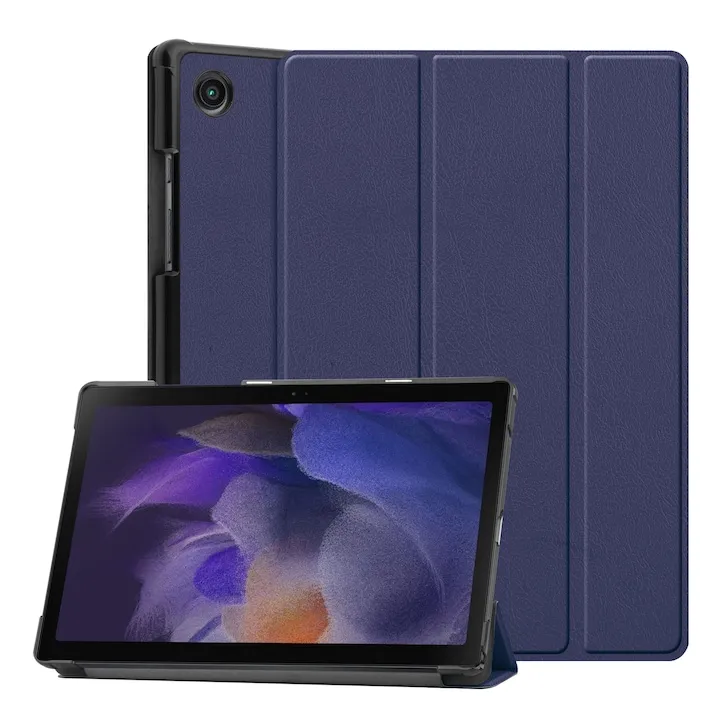 Husa protectie tableta, Piele ecologica, Compatibila cu Samsung Galaxy Tab A9 Plus 11", Bleumarin