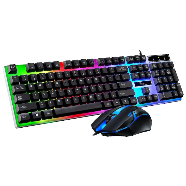 Kit mouse și tastatură LED