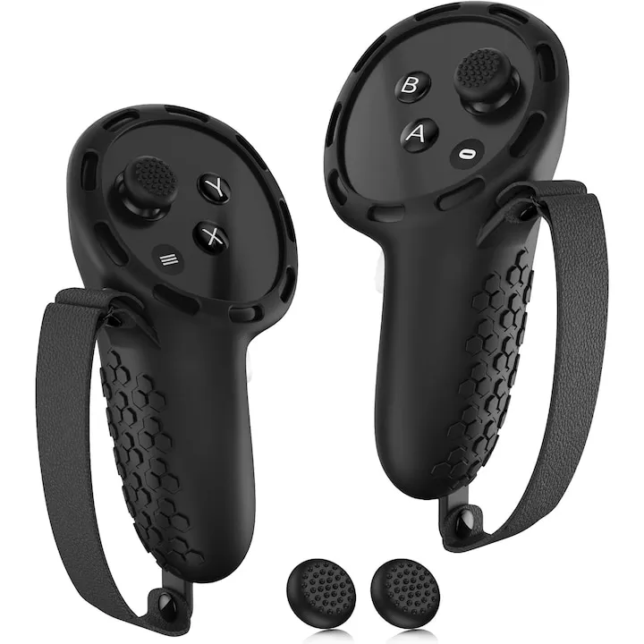 Set 2 controlere ochelari VR, Compatibile cu Oculus Quest 3, Negru