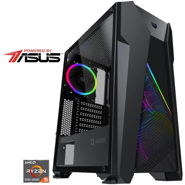 Sistem Desktop PC Gaming Serioux Powered by ASUS cu procesor AMD Ryzen™ 5 5500 (RTX 4060)